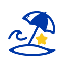 Icono de una playa